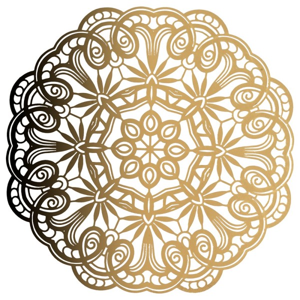 Laser-Kartenaufleger, Zierdeckchen, Ornament 16, Ø 14cm, 220 g/m², 5 Farbtöne, 20 Stück