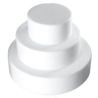 Styropor-Torte, 3 Styropor-Podeste, Ø20 cm, Ø15 cm, Ø10 cm