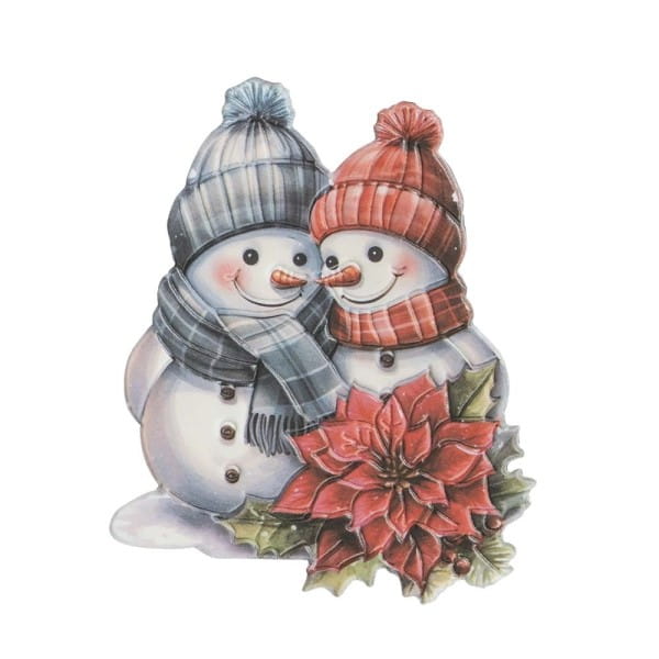 3-D Relief-Sticker, Schneemann-Familie 3, verschiedene Größen, selbstklebend