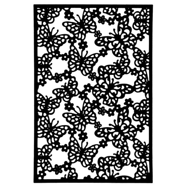 Stanzschablone, Kartenaufleger Schmetterlinge, 13,7cm x 9,3cm
