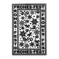 Prägeschablone, Frohes Fest, 14,5cm x 9,5cm