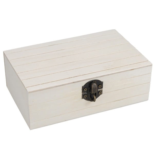 Box aus Holz, mit Rillen, 16cm x 10cm x 5,5cm | Sonstige | Geschenktaschen & Boxen | Deko- & Geschenkartikel