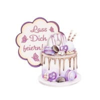 3-D Motive, Torten und Glückwünsche, 6-10,5cm, 10 Motive