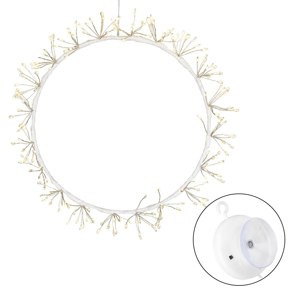 LED-Lichterkranz, Ø23cm, 20 Bündel mit je 10 LEDs, warmweiß, inkl. Timer | Leucht-Deko | LED & Leucht-Deko | Deko- & Geschenkartikel