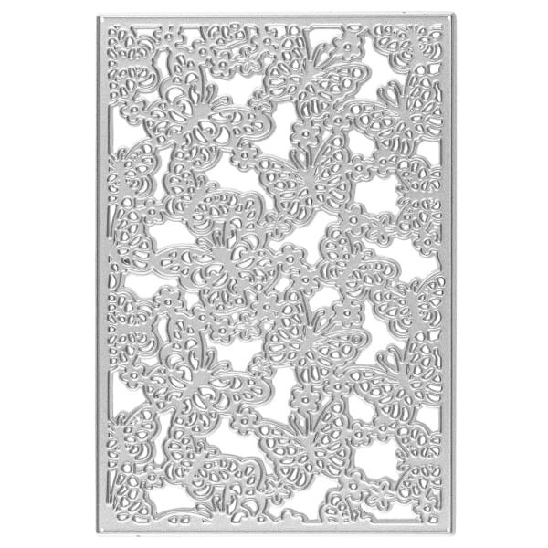 Stanzschablone, Kartenaufleger Schmetterlinge, 13,7cm x 9,3cm