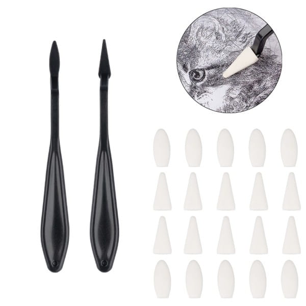 Spachtel mit Schwamm-Applikatoren, spitz & oval, inkl. Applikatoren, 22-teilig