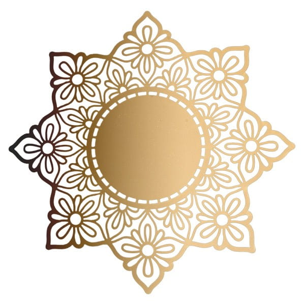Laser-Kartenaufleger, Zierdeckchen, Ornament 3, Ø 14cm, 220 g/m², 5 Farben, 20 Stück