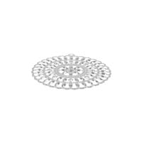 Metall-Ornamente, Design 38, Ø 5,5cm, silber, 3 Stück