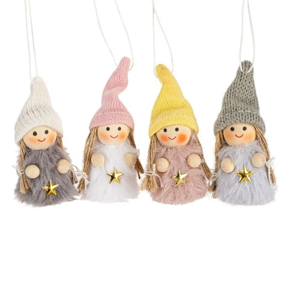 Winter-Püppchen, Madita, 7,7cm hoch, 4 Stück