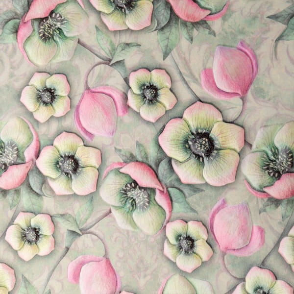Motiv-Transparentpapiere Deluxe, Blumen 1, DIN A4, 150g/m², verschiedene Designs, geprägt, 10 Bogen