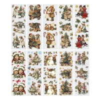 Transparent-Sticker, Winter-Kinder, verschiedene Designs, 10cm x 30cm, 10 Bogen