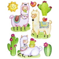 Relief-Sticker XL, Lama, 27,5cm x 35cm