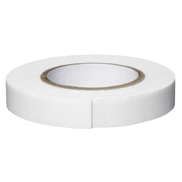 3-D Schaumklebeband, 12mm breit, 1mm hoch, 2m lang, weiß