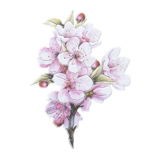3-D Relief-Sticker, Blumensträuße 4, verschiedene Größen, selbstklebend