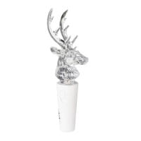 LED-Flaschenlicht mit 2 LED-Lämpchen, Rentier, 12,5cm hoch, weiß