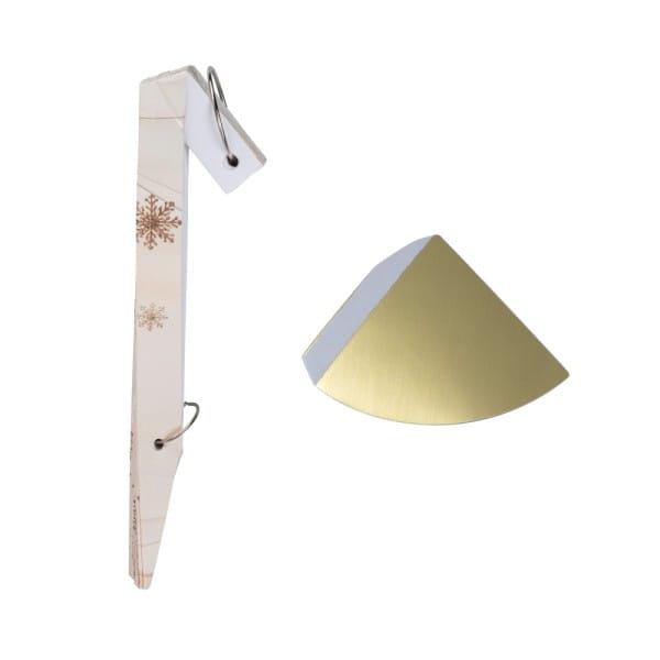 Magnet-Falt-Tanne, Design 2, Ø9,5cm, 17cm hoch, 180g/m², inkl. Tannenspitze