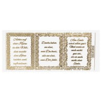 Gravur-Sticker, Lebensweisheiten 2, transparent/gold, 10 Bogen