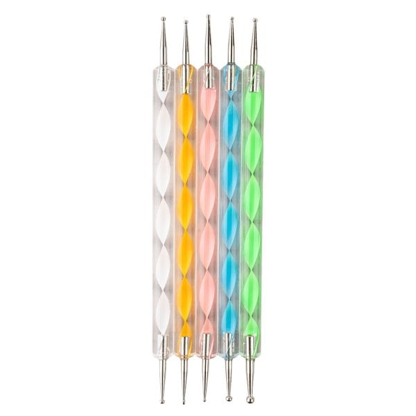 Rundkopfnadeln für Easy Dotting, Punktierungswerkzeuge mit Metall-Spitzen, 5 Stück