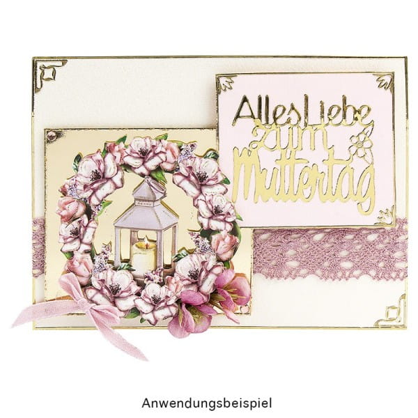 Stickerbogen "Handlettering Art", Anlässe, gold, silber, weiß, 20cm x 23cm, 4 Bogen