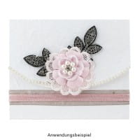 Spitzen-Blüten, mit Perlen, Ø 5cm, rosa, 10 Stück
