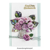 Motiv-Spiegelkarton, Blatt-Ornamentik, 4 verschiedene Designs, DIN A4, 20 Bogen