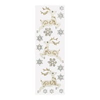 Strass-Ornamente, Weihnachtsmotive, mehrfarbig, teilweise mit Veredelung, 5 Bogen