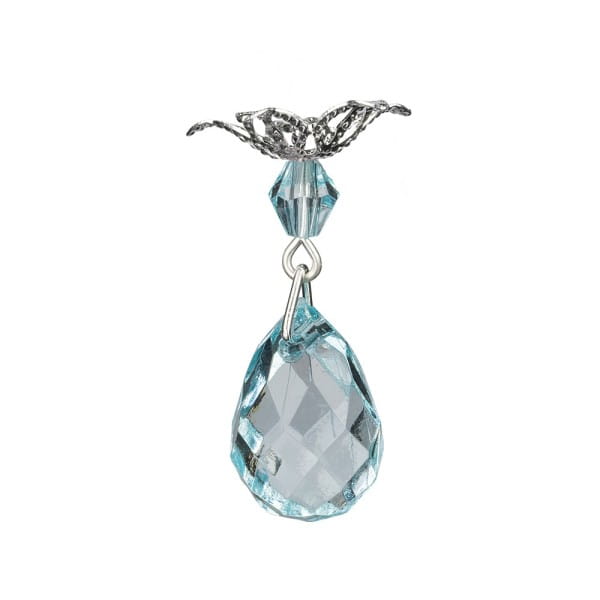 Anhänger mit Perlenkappe, Design 4, 3,3cm x 1,2cm, facettiert, 8 verschiedene Farben, 20 Stück