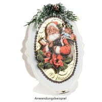 Aufsteller-Grußkarten, Ovalrahmen, B6, mit Veredelung, inkl. Umschläge, 10 Stück