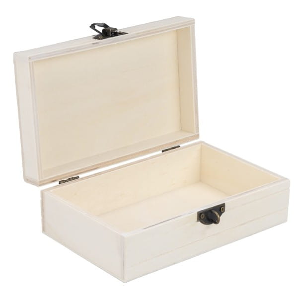 Box aus Holz, mit Rillen, 16cm x 10cm x 5,5cm