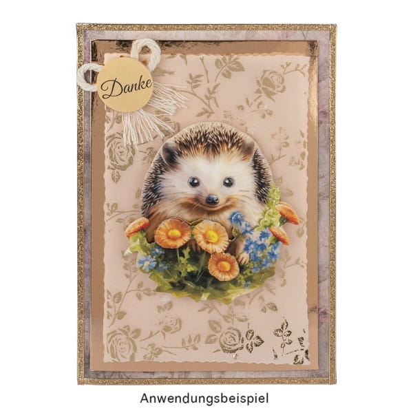 3-D Motive, Niedliche Igel, 7,5-8,5cm, 10 Motive