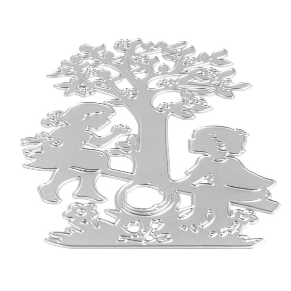 Stanzschablonen, Kinder auf Wippe, 3 Stück
