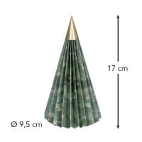 Magnet-Falt-Tanne, Design 3, Ø9,5cm, 17cm hoch, 180g/m², inkl. Tannenspitze