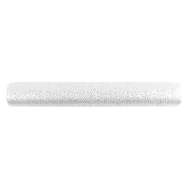 Deko-Stoff, Punkte, 28cm breit, 3m lang, grau, silber