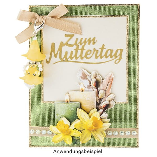 Stanzschablonen, Schriften, Muttertag & Vatertag, 3,8cm bis 8,2cm, 3 Stück