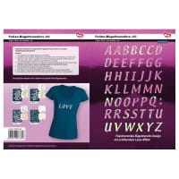 Folien-Bügeltransfers, ABC, DIN A4, rosé