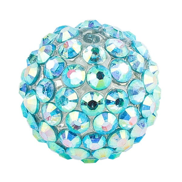 Kristall-Perlen, Ø 18mm, mint-irisierend, 10 Stück