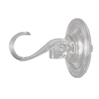 Vakuum-Saugnapf-Haken, 6,8cm x 9,5cm x 3,7cm, Tragkraft 5kg, transparent, 4 Stück