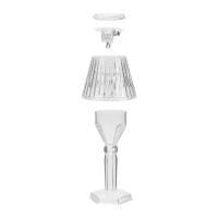 LED-Tischlämpchen, Kristalloptik 2, transparent, 12cm hoch, 2 Stück