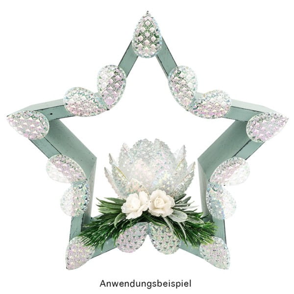 Sterne, Holzrahmen, Ø 19,5cm-30cm, 3 Stück