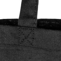 Baumwolltasche, 28cm x 32cm, kurze Henkel, schwarz
