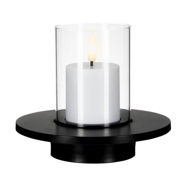 LED-Windlicht auf Podest, 11,5cm hoch, warmweißes LED-Licht mit Flammen-Effekt, inkl. Timer | Leucht-Deko | LED & Leucht-Deko | Deko- & Geschenkartikel