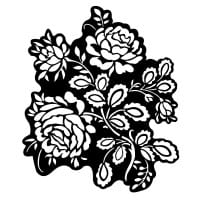 Silhouetten-Laser-Schablone, 33cm x 29cm, Rose
