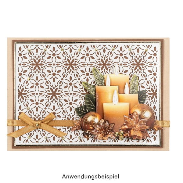 Laser-Kartenaufleger, Zierdeckchen Ornamente, 14,8cm x 10,5cm, 4 Farbtöne, 20 Stück