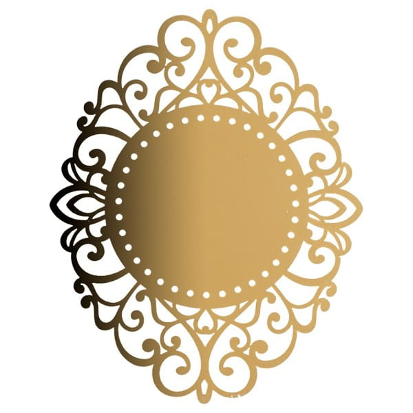 Laser-Kartenaufleger, Zierdeckchen, Ornament 9, 13,2cm x 10,4cm, 220 g/m², 5 Farbtöne, 20 Stück