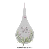 Windradfolien-Scheiben, Tropfen, 11,3cm x 22cm, transparent, mit Loch, 20 Stück