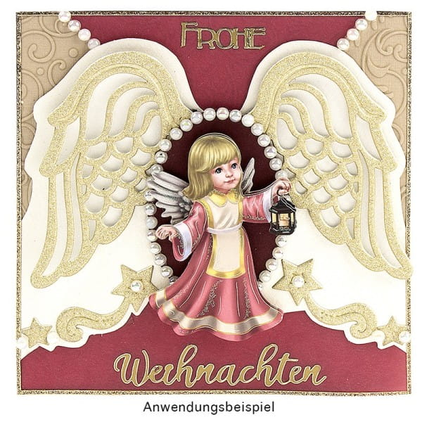3-D Sticker, Deluxe Engelsflügel, verschiedene Größen, selbstklebend, gold