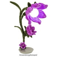 Chenille-Drähte, Violetttöne, 30cm lang, Ø 6mm, 5 verschiedene Farben, 100 Stück