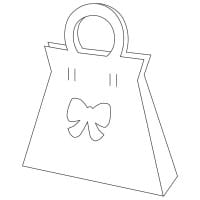 Design-Schablone "Schleifen-Täschchen", DIN A3