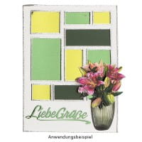 Stanzschablonen, Wünsche & Gratulationen 5, 2,1cm bis 8,1cm, 3 Stück