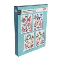 Diamond-Painting-Sticker, Kerzen-Glückwünsche, DIN A4, 4 Bogen